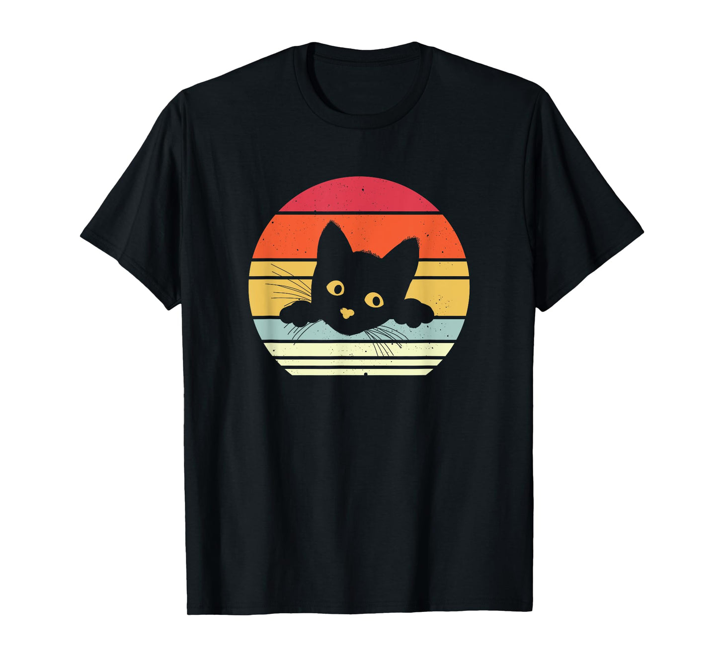 Cat Motif Funny Stripes Kitten T-Shirt - Minimalist Print for Adults - T-Shirt, Sweatshirt, Hoodie
