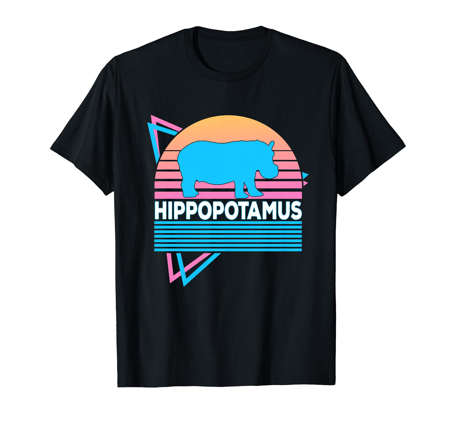 Hippopotamus Vaporwave Aesthetic T-Shirt - Casual Everyday Wear for Adults - T-Shirt, Sweatshirt, Hoodie