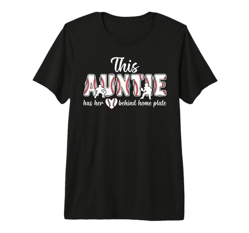 Proud Auntie Baseball Catcher Aunt Tri T-Shirt - Trendy Graphic for Adults - T-Shirt, Sweatshirt, Hoodie