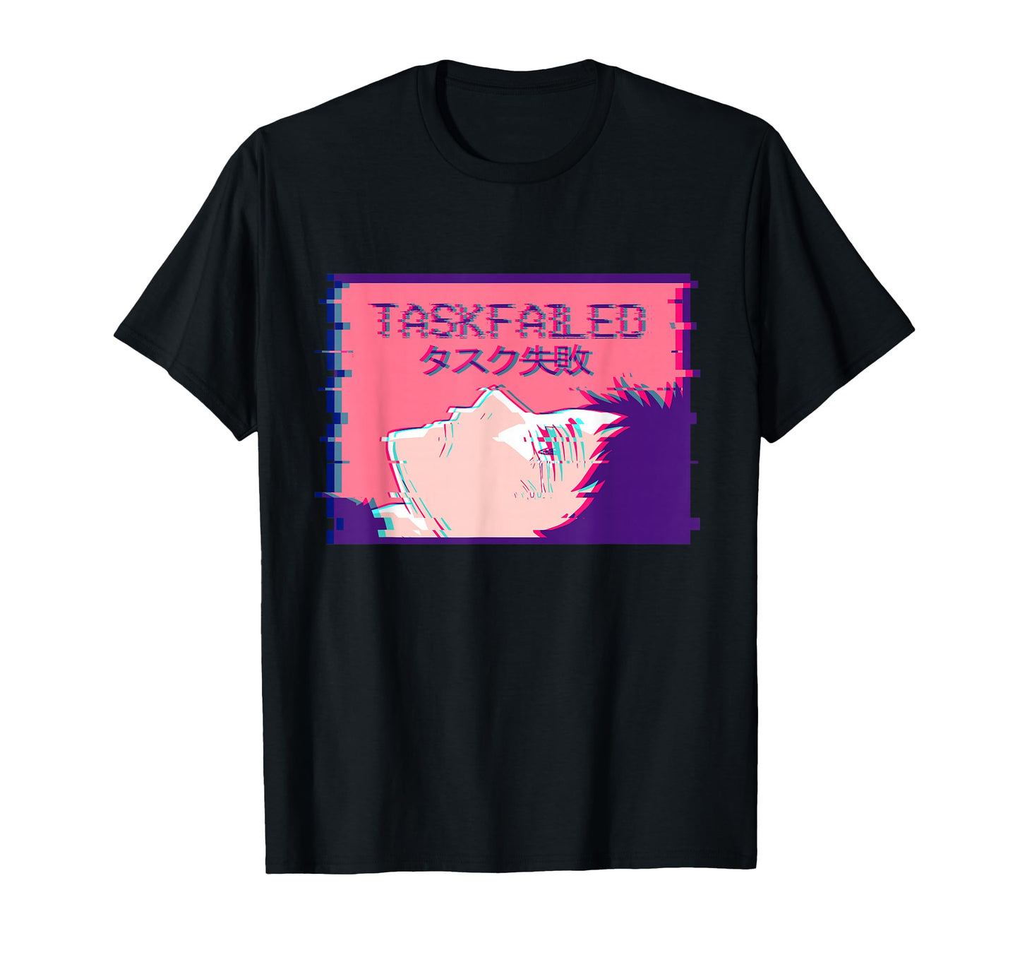 Task Failed Sad Emo Anime Eboy T-Shirt - Aesthetic Graphic Unisex - T-Shirt, Sweatshirt, Hoodie