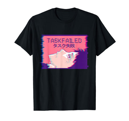 Task Failed Sad Emo Anime Eboy T-Shirt - Aesthetic Graphic Unisex - T-Shirt, Sweatshirt, Hoodie