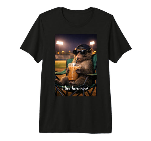 Funny Monkey Ballfield Baseball T-Shirt - Aesthetic Graphic for Adults - T-Shirt, Sweatshirt, Hoodie