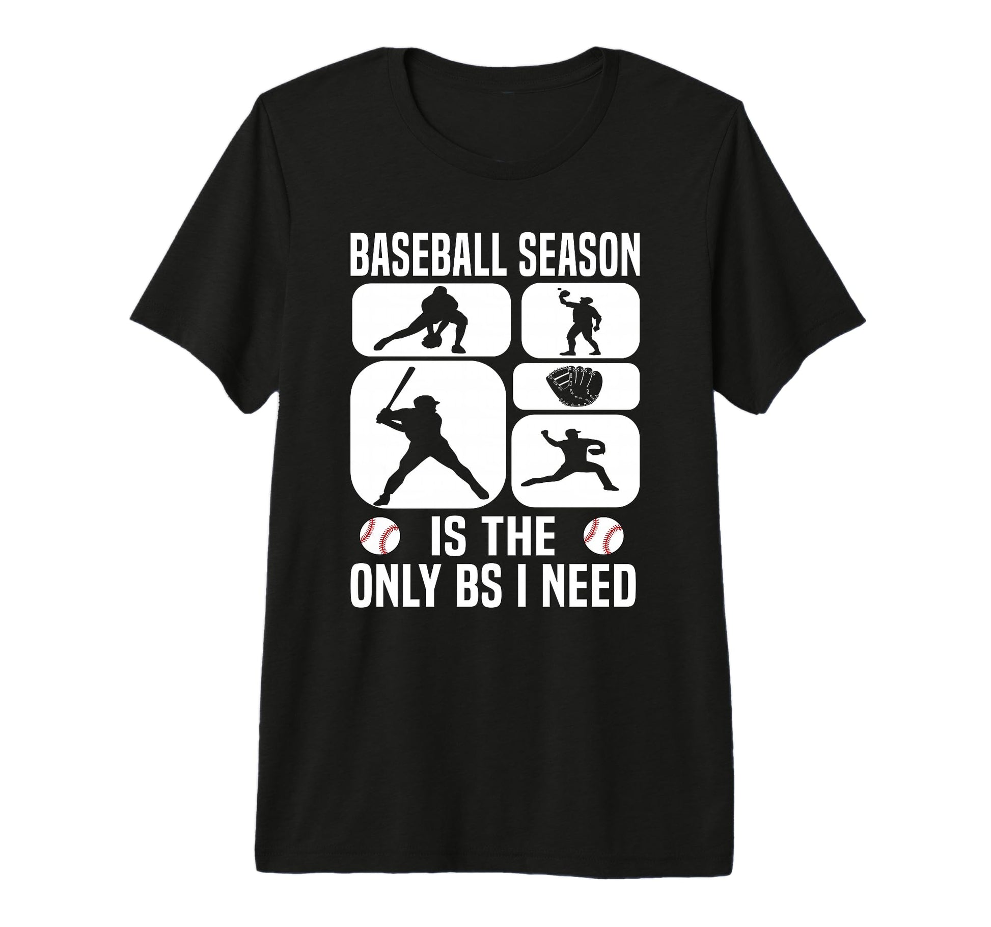 Baseball Fan Only Bs I Need Baseball T-Shirt - Graphic Print for Adults - T-Shirt, Sweatshirt, Hoodie
