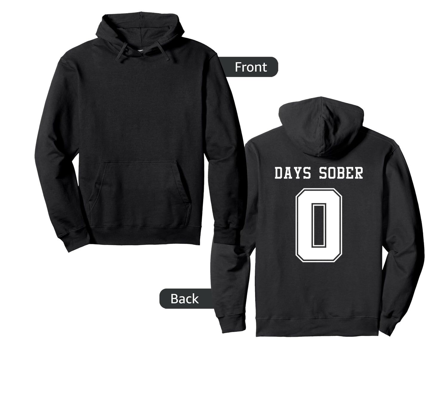 0 Days Sober Jersey Funny Drinking Hoodie - Graphic Print for Adults - T-Shirt, Sweatshirt, Hoodie