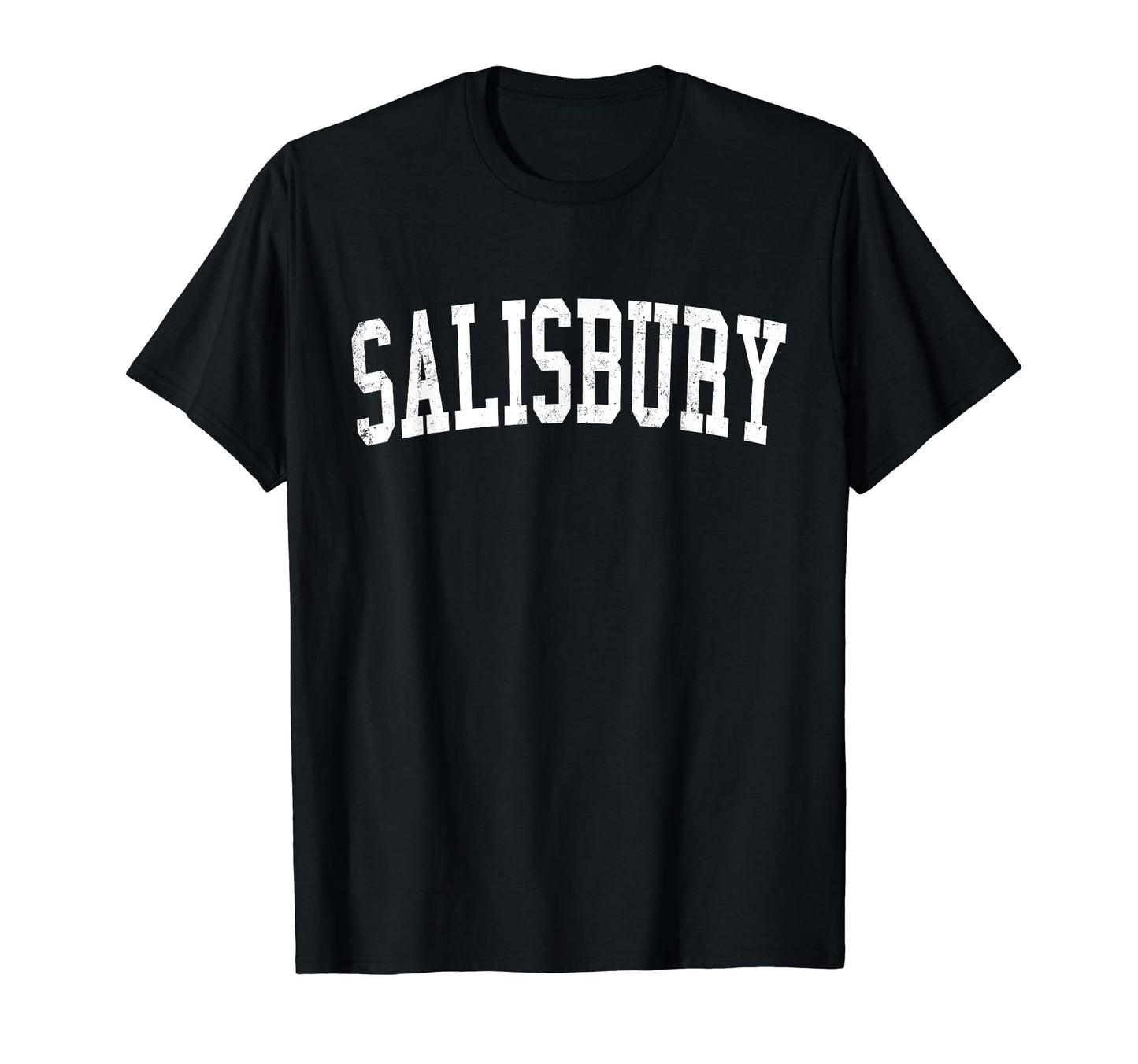 Salisbury Md Distressed White Varsity T-Shirt - Graphic Print Men Women - T-Shirt, Sweatshirt, Hoodie