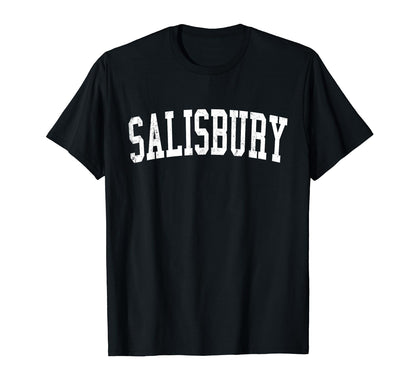 Salisbury Md Distressed White Varsity T-Shirt - Graphic Print Men Women - T-Shirt, Sweatshirt, Hoodie