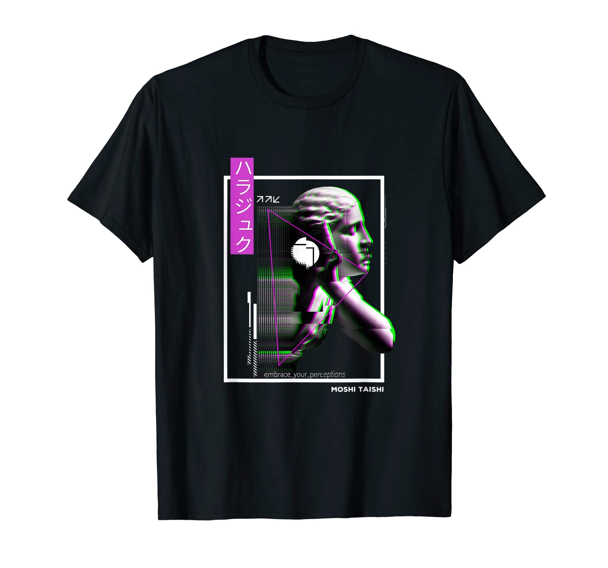 Vaporwave Statue Aesthetic Art Glitch T-Shirt - Novelty Apparel Men Women - T-Shirt, Sweatshirt, Hoodie