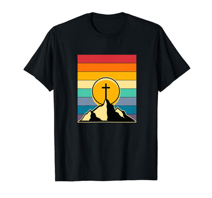 Christian Mountain Rainbow T-Shirt - Unique Graphic Unisex - T-Shirt, Sweatshirt, Hoodie