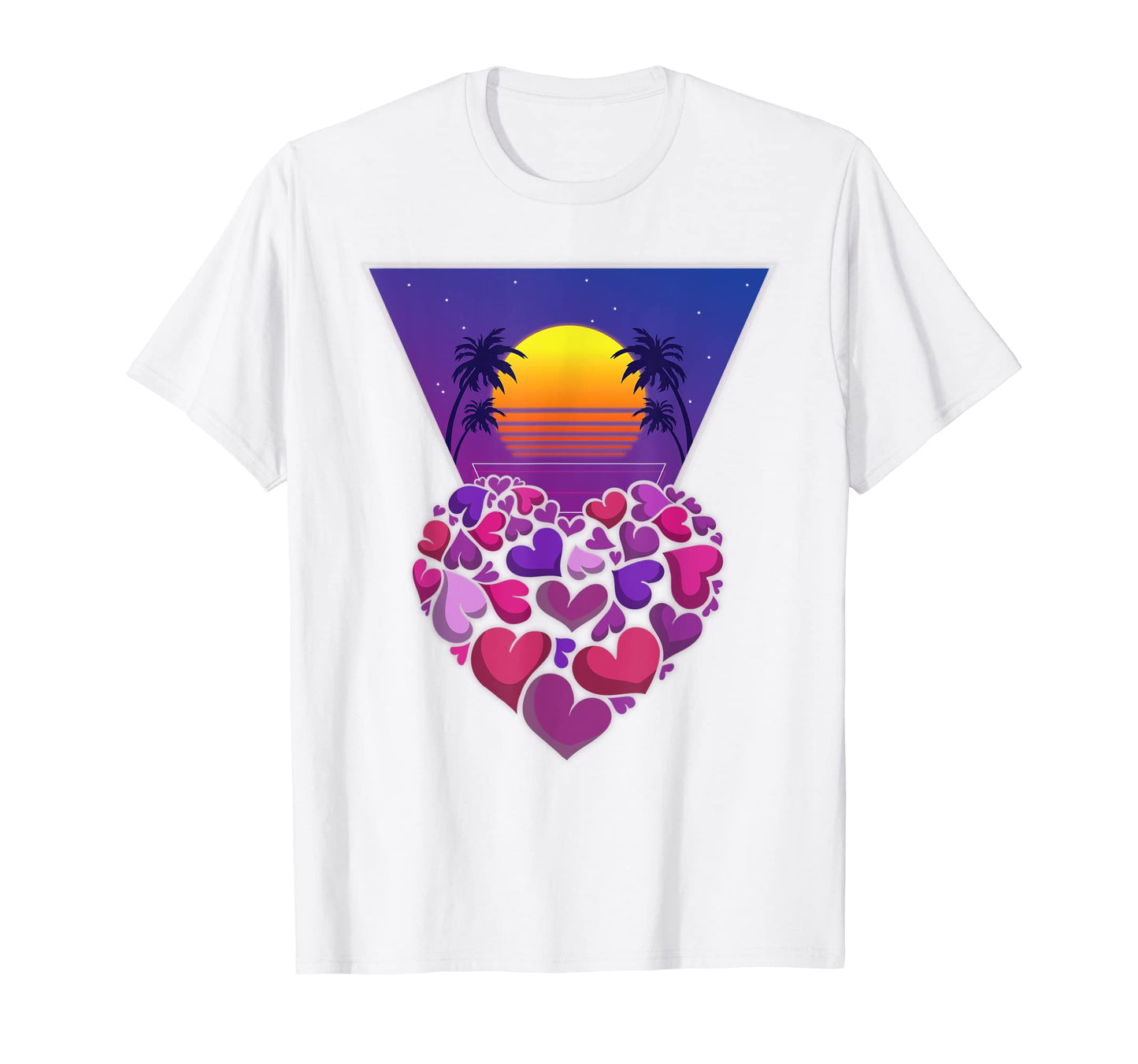 Tropical Sunset 90S Art Aesthetics T-Shirt - Minimalist Print for Adults - T-Shirt, Sweatshirt, Hoodie