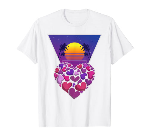 Tropical Sunset 90S Art Aesthetics T-Shirt - Minimalist Print for Adults - T-Shirt, Sweatshirt, Hoodie