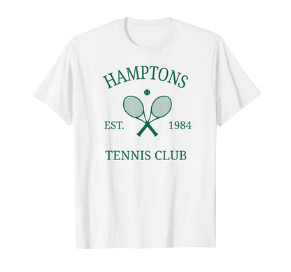 Hamptons Athletics Tennis Club Racquet T-Shirt - Unique Graphic Men Women - T-Shirt, Sweatshirt, Hoodie