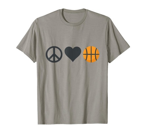 Peace Love Basketball T-Shirt - Custom Art Print Men Women - T-Shirt, Sweatshirt, Hoodie