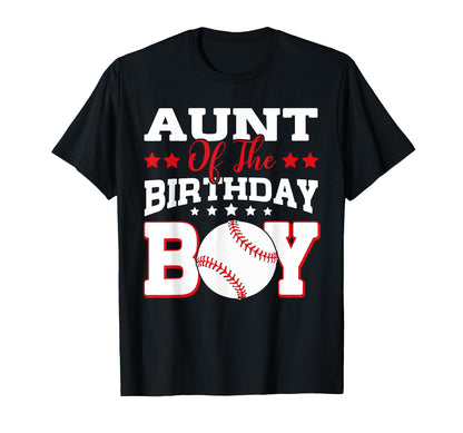 Aunt Birthday Baseball Family Matching T-Shirt - Unique Graphic Unisex - T-Shirt, Sweatshirt, Hoodie