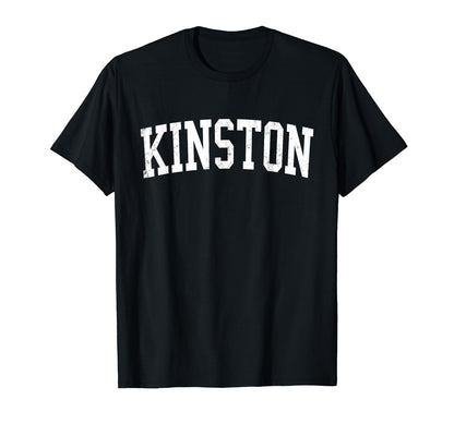 Kinston Nc Distressed White Varsity T-Shirt - Minimalist Print Unisex - T-Shirt, Sweatshirt, Hoodie