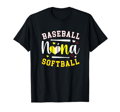 Baseball Softball Nana Softball T-Shirt - Aesthetic Graphic Unisex - T-Shirt, Sweatshirt, Hoodie