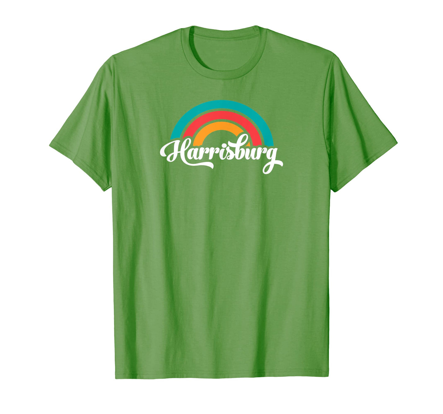Harrisburg Pa Script Rainbow T-Shirt - Graphic Print Men Women - T-Shirt, Sweatshirt, Hoodie
