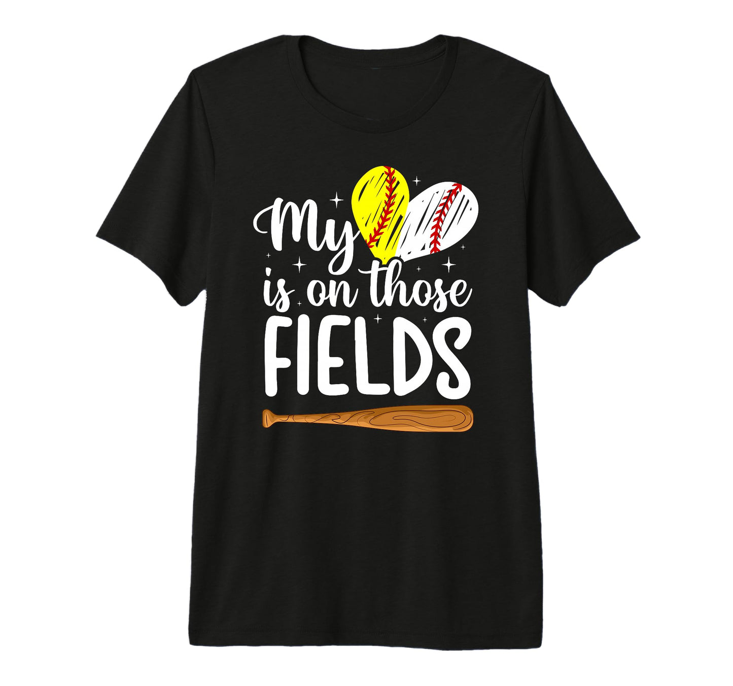 Those Fields Baseball Softball Mom T-Shirt - Aesthetic Graphic Men Women - T-Shirt, Sweatshirt, Hoodie