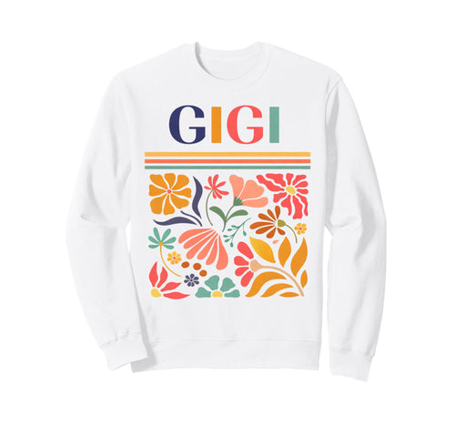 Gigi Boho Floral Folk Art Flowers Sweatshirt - Unique Graphic for Adults - T-Shirt, Sweatshirt, Hoodie