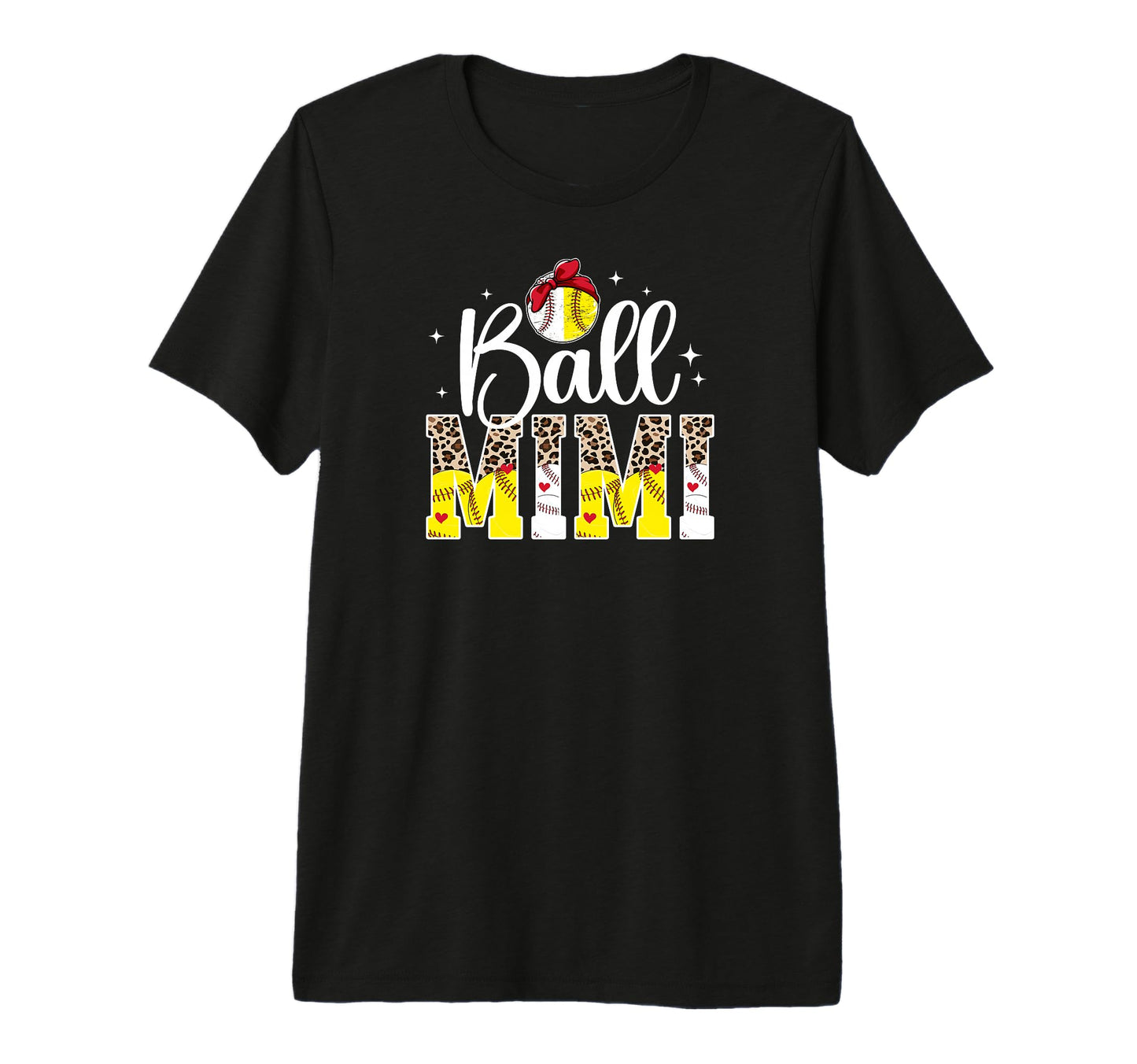 Ball Mimi Leopard Baseball Softball T-Shirt - Novelty Apparel Men Women - T-Shirt, Sweatshirt, Hoodie