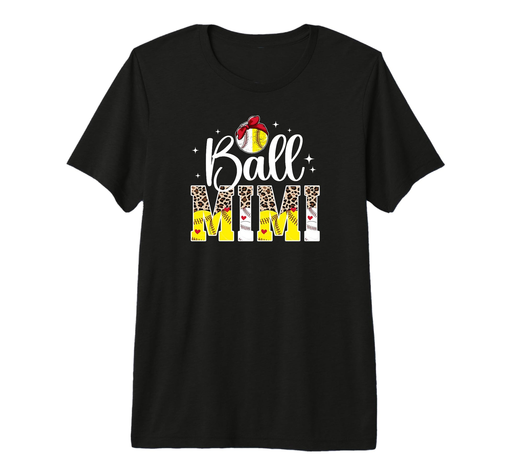 Ball Mimi Leopard Baseball Softball T-Shirt - Novelty Apparel Men Women - T-Shirt, Sweatshirt, Hoodie