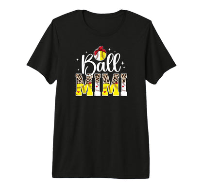 Ball Mimi Leopard Baseball Softball T-Shirt - Novelty Apparel Men Women - T-Shirt, Sweatshirt, Hoodie