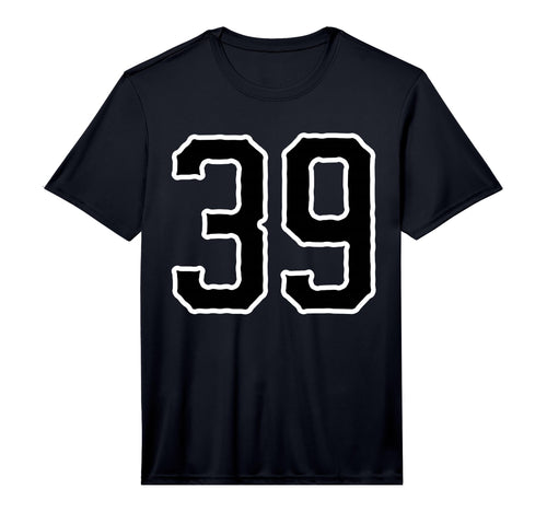 Number 39 White Black Sports Team T-Shirt - Minimalist Print Men Women - T-Shirt, Sweatshirt, Hoodie