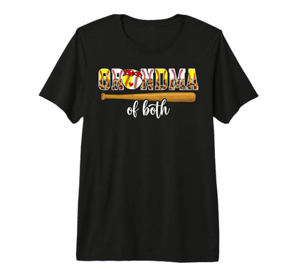 Grandma Both Leopard Baseball Softball T-Shirt - Novelty Apparel Men Women - T-Shirt, Sweatshirt, Hoodie