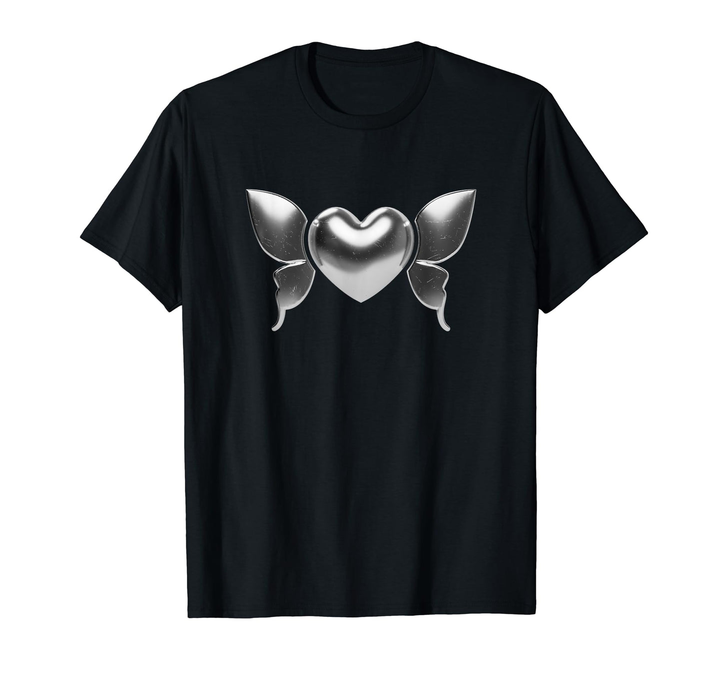 Winged Heart Love Edgy Aesthetic 90S T-Shirt - Minimalist Print Unisex - T-Shirt, Sweatshirt, Hoodie