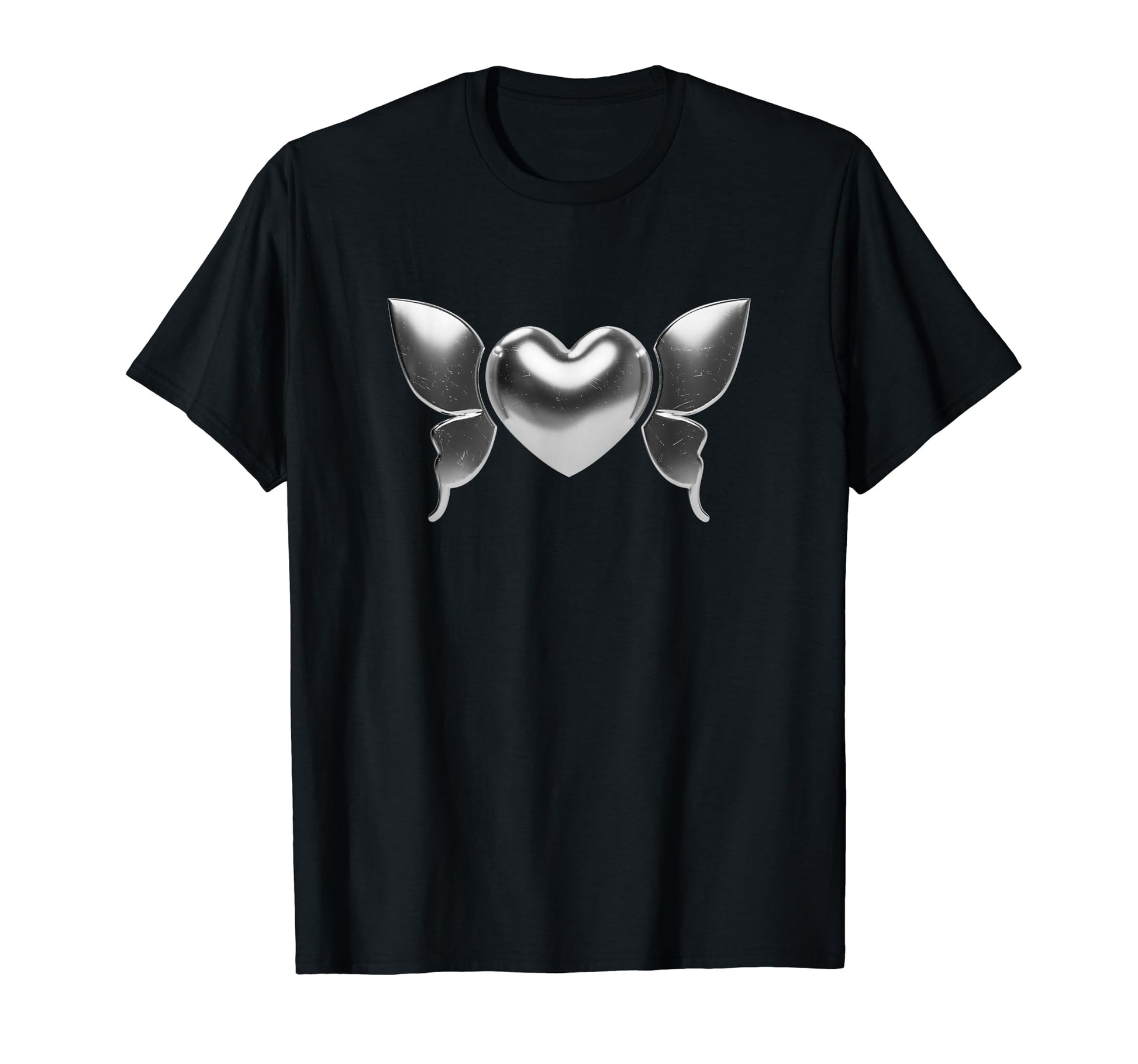 Winged Heart Love Edgy Aesthetic 90S T-Shirt - Minimalist Print Unisex - T-Shirt, Sweatshirt, Hoodie