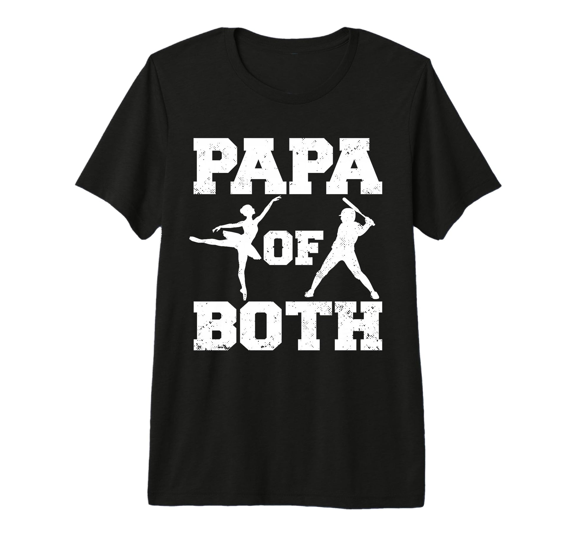 Mens Papa Both Ballet Baseball Funny T-Shirt - Minimalist Print Unisex - T-Shirt, Sweatshirt, Hoodie