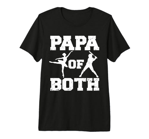 Mens Papa Both Ballet Baseball Funny T-Shirt - Minimalist Print Unisex - T-Shirt, Sweatshirt, Hoodie