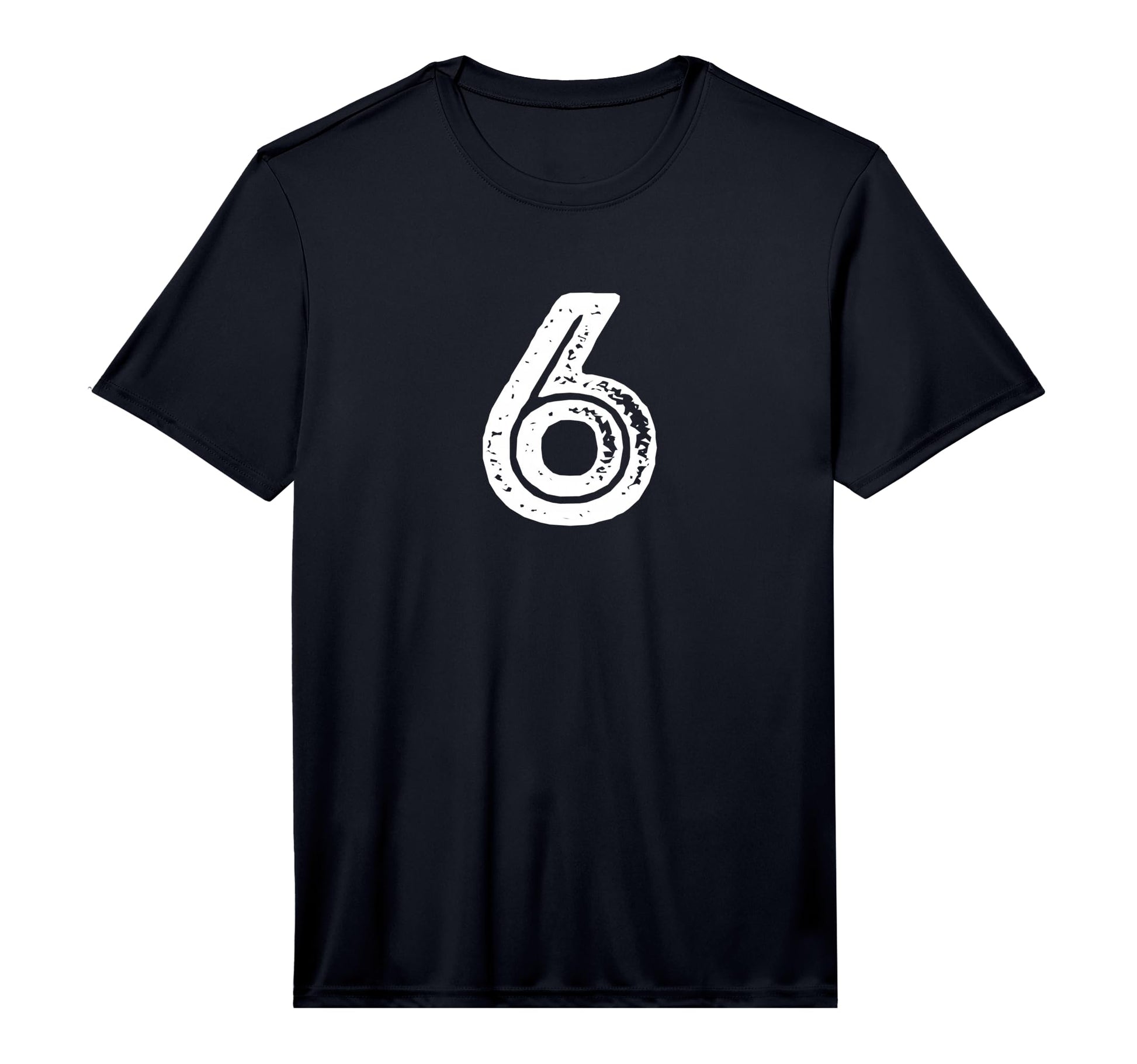 Number 6 Sports Team Performance T-Shirt - Casual Everyday Wear for Adults - T-Shirt, Sweatshirt, Hoodie