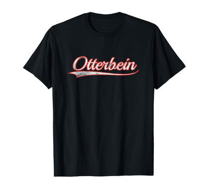 Otterbein Varsity Distressed Throwback T-Shirt - Aesthetic Graphic Unisex - T-Shirt, Sweatshirt, Hoodie