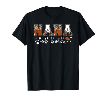 Nana Both Leopard Baseball Football T-Shirt - Unique Graphic for Adults - T-Shirt, Sweatshirt, Hoodie