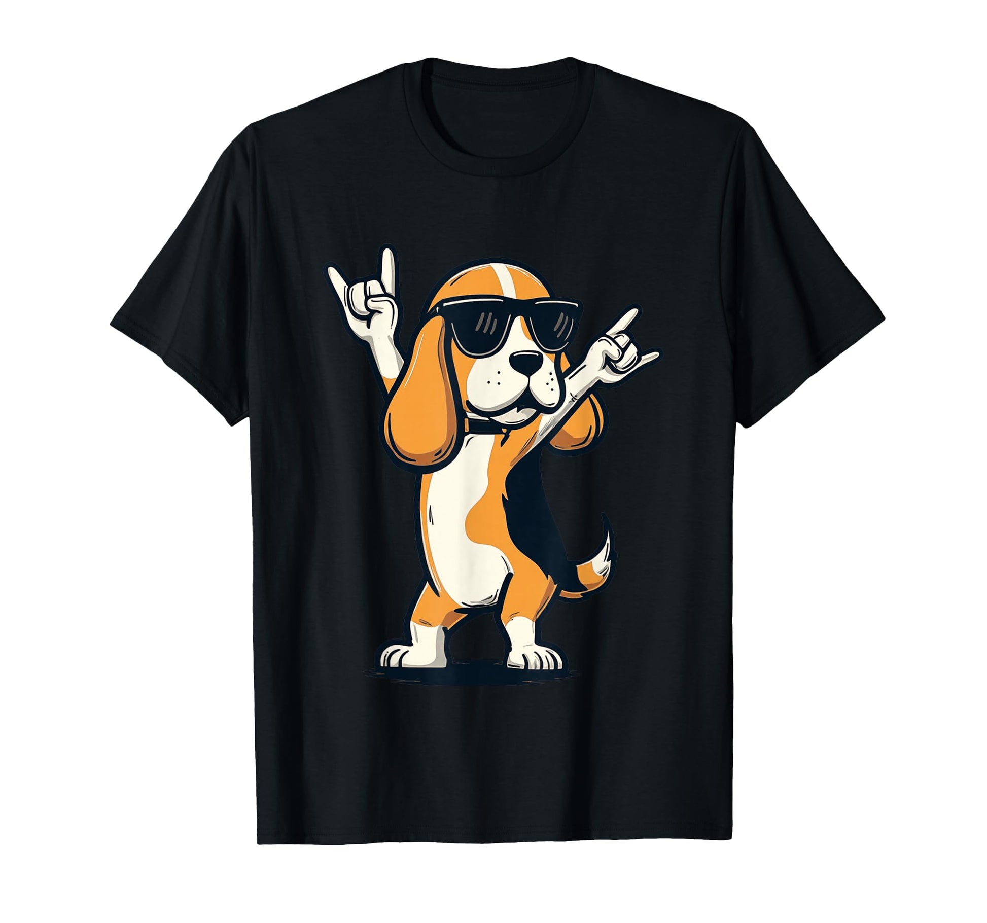 Beagle Rock And Roll Sunglasses Dog T-Shirt - Trendy Graphic for Adults - T-Shirt, Sweatshirt, Hoodie