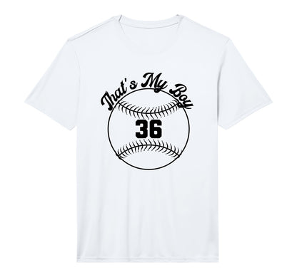 Thats My Baseball Number 36 Performance T-Shirt - Fun Novelty Design Unisex - T-Shirt, Sweatshirt, Hoodie