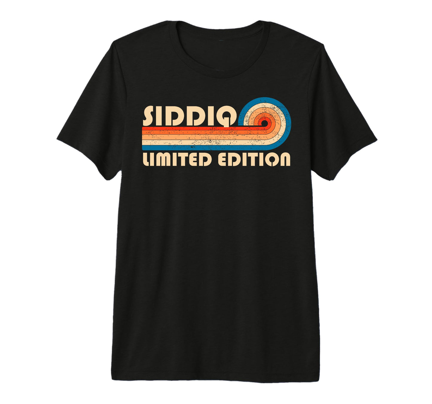 Siddiq 70S 80S Sunset Stripe Tri T-Shirt - Casual Everyday Wear Unisex - T-Shirt, Sweatshirt, Hoodie
