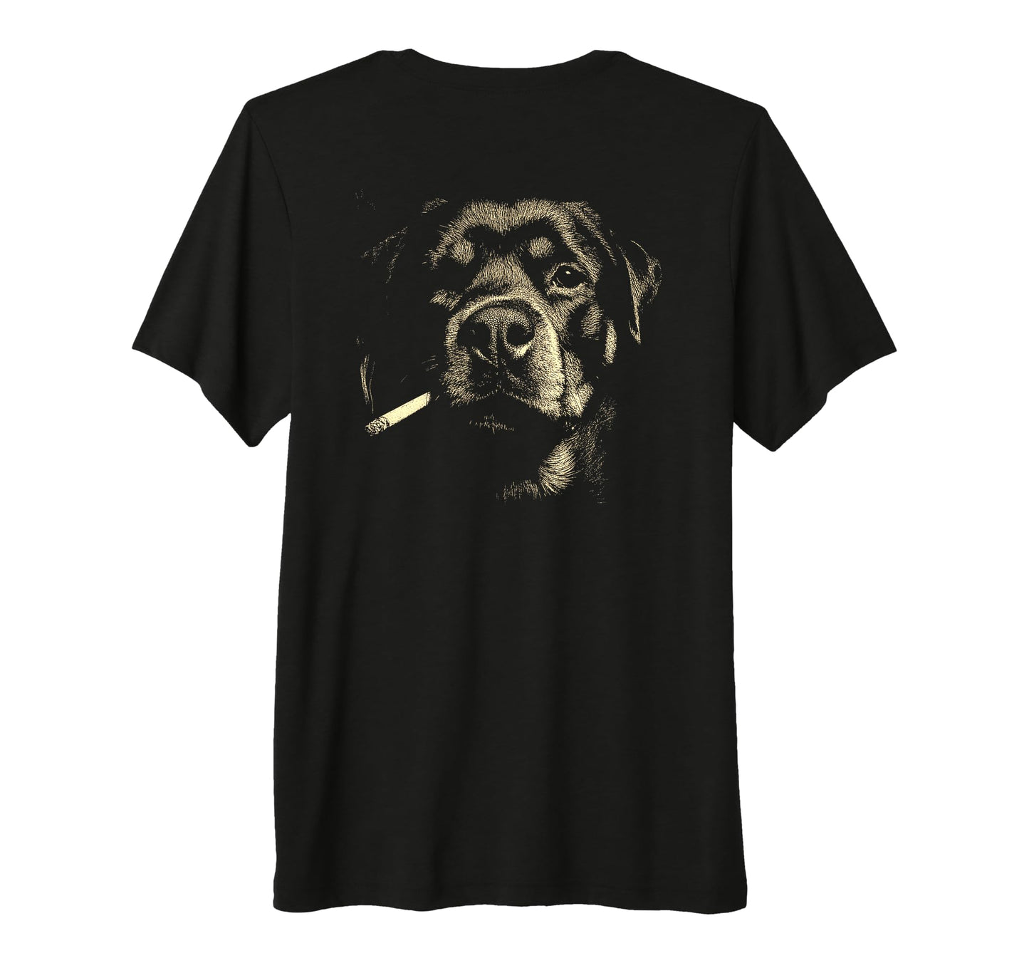 Rottweiler Smoking Cigarette Grunge T-Shirt - Fun Novelty Design Men Women - T-Shirt, Sweatshirt, Hoodie