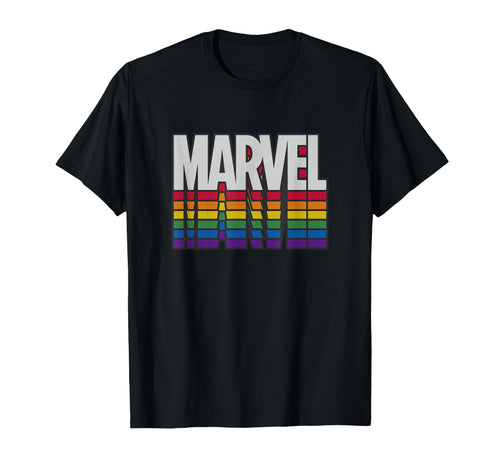 Marvel Comics Marvel Rainbow Title Logo T-Shirt - Minimalist Print Unisex - T-Shirt, Sweatshirt, Hoodie