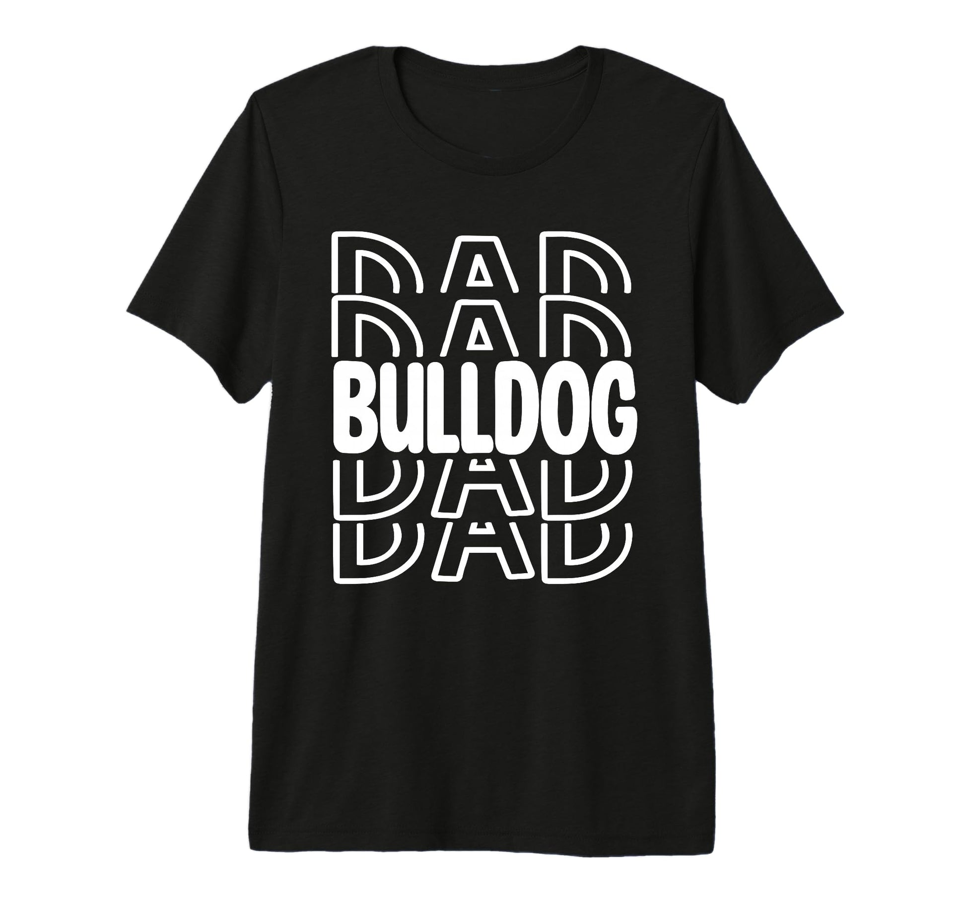 Bulldog Dad School Mascot Sports Team T-Shirt - Minimalist Print Unisex - T-Shirt, Sweatshirt, Hoodie