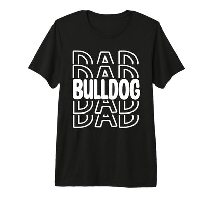 Bulldog Dad School Mascot Sports Team T-Shirt - Minimalist Print Unisex - T-Shirt, Sweatshirt, Hoodie