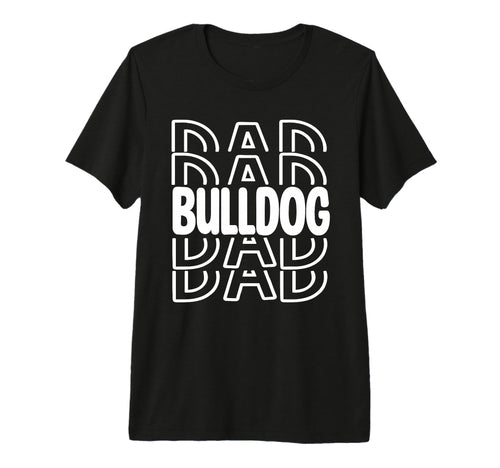 Bulldog Dad School Mascot Sports Team T-Shirt - Minimalist Print Unisex - T-Shirt, Sweatshirt, Hoodie