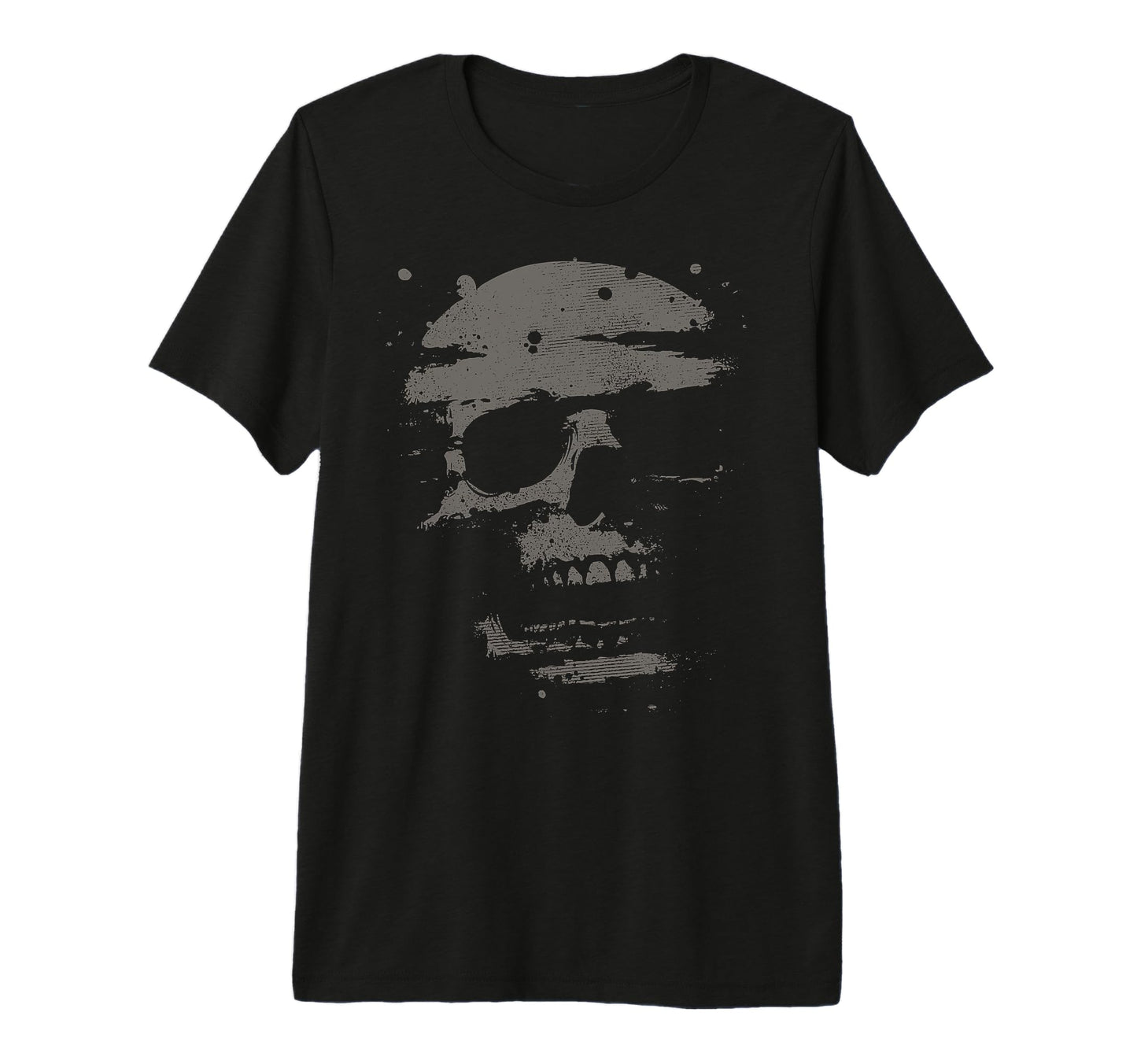 Skull Only Grunge Womens Mens Tri Blend T-Shirt - Trendy Graphic for Adults - T-Shirt, Sweatshirt, Hoodie