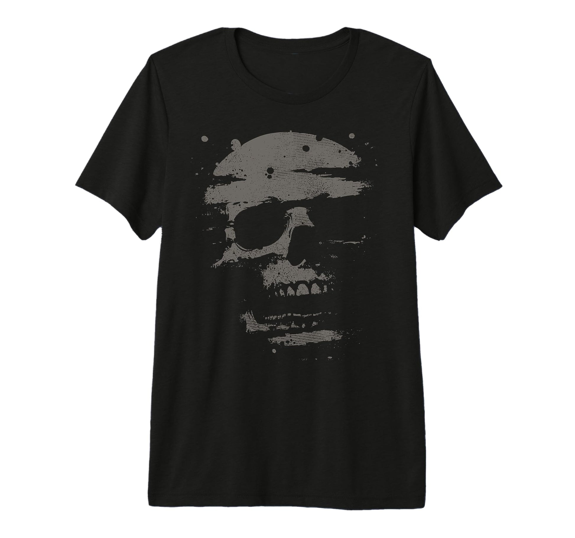 Skull Only Grunge Womens Mens Tri Blend T-Shirt - Trendy Graphic for Adults - T-Shirt, Sweatshirt, Hoodie