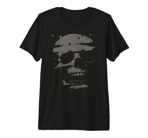Skull Only Grunge Womens Mens Tri Blend T-Shirt - Trendy Graphic for Adults - T-Shirt, Sweatshirt, Hoodie