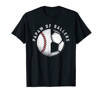 Papaw Soccer Baseball Player Grandson T-Shirt - Unique Graphic Men Women - T-Shirt, Sweatshirt, Hoodie