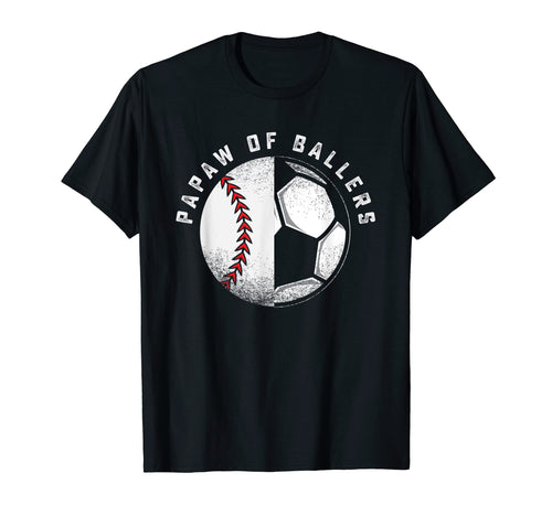 Papaw Soccer Baseball Player Grandson T-Shirt - Unique Graphic Men Women - T-Shirt, Sweatshirt, Hoodie