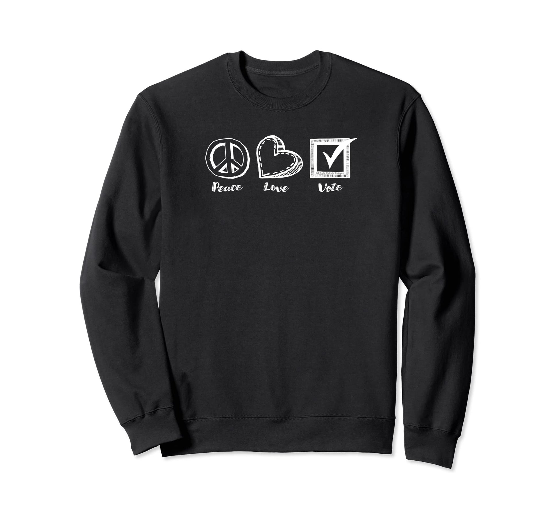 Pretty And Peace Love And Vote Sweatshirt - Custom Art Print Men Women - T-Shirt, Sweatshirt, Hoodie