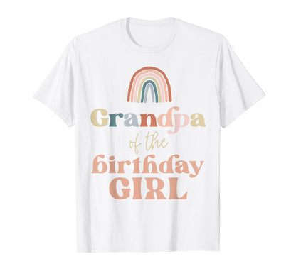 Grandpa Birthday Boho Rainbow T-Shirt - Fun Novelty Design for Adults - T-Shirt, Sweatshirt, Hoodie