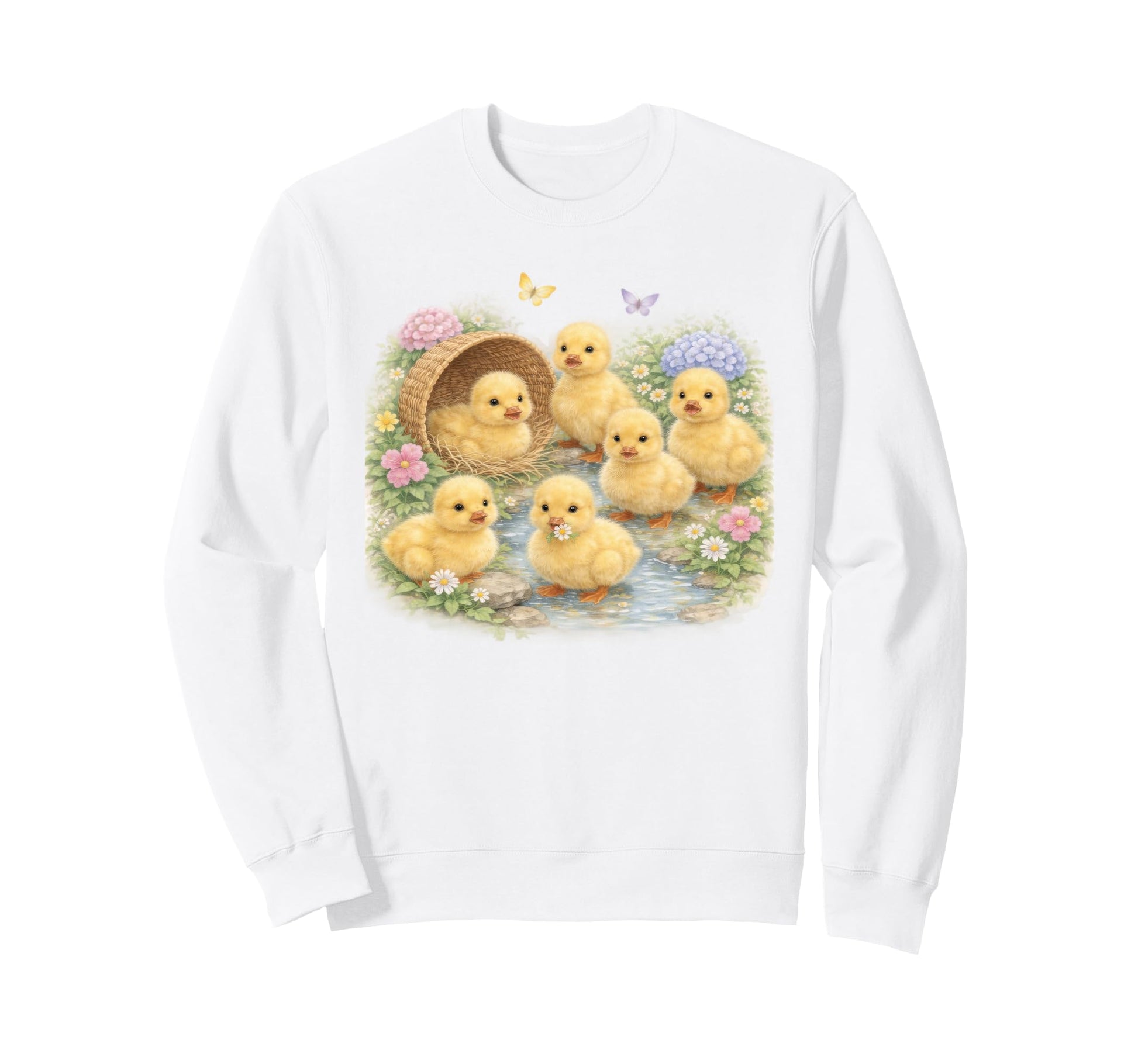 Chicks 90S Spring Boho Floral Sweatshirt - Novelty Apparel for Adults - T-Shirt, Sweatshirt, Hoodie